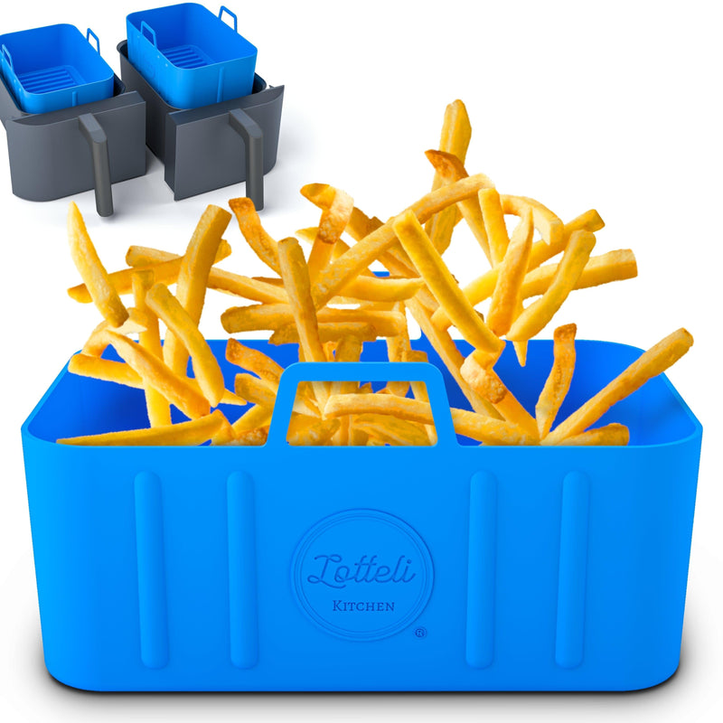Reusable Silicone Rectangle Liners - Made for Dual Basket Air Fryers –  Lotteli Inc.