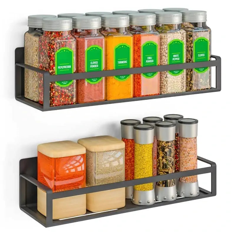 Magnetic Spice Set Rack, Seasonings Containers and Condiments Set