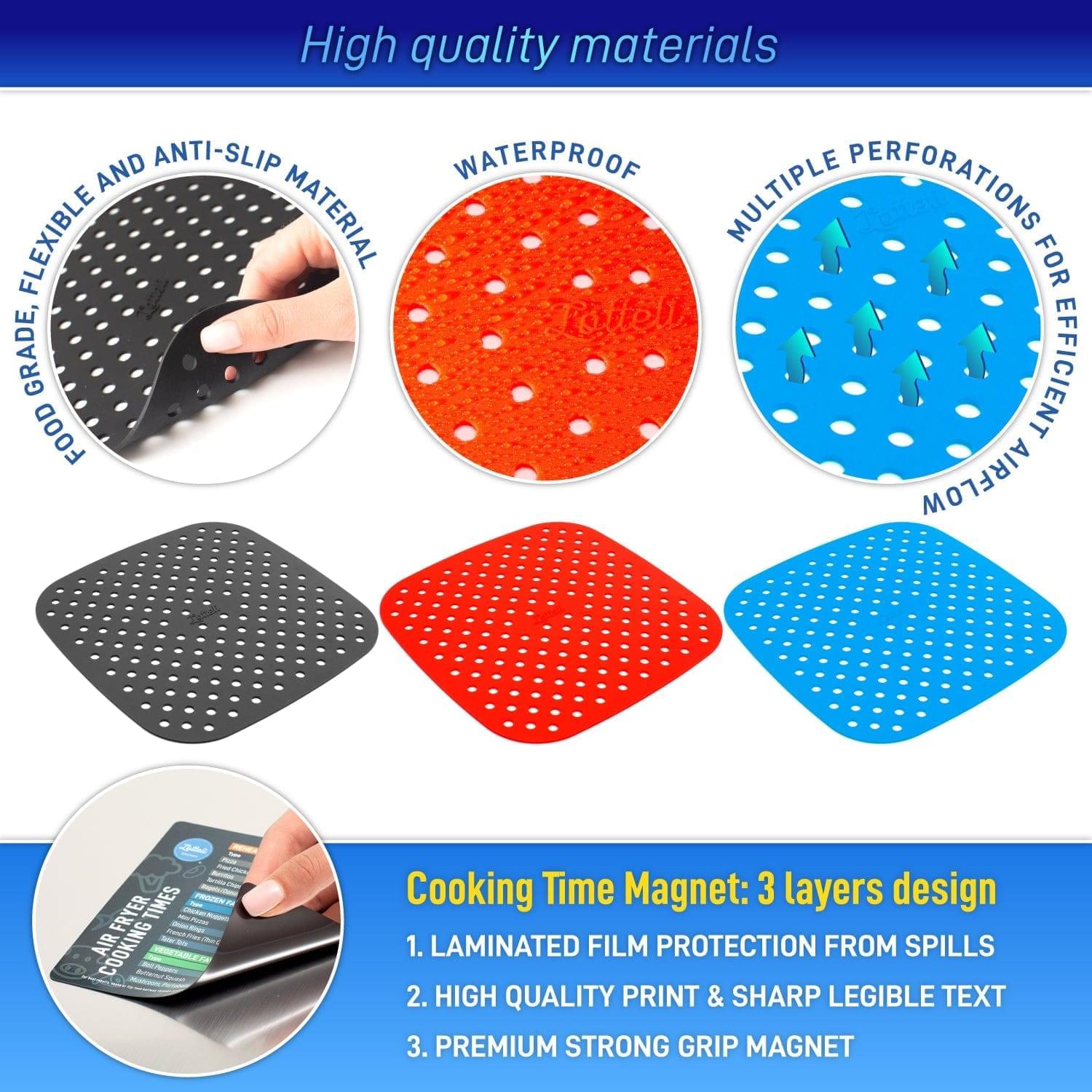 Silicone Solid Color Air Fryer Pad, 2023 New Design Big Air Fryer Liner  Reusable Silicone Air Fryer Pot, Silicone Liners, Non-stick Baking Food  Grade Liners For Air Fryer, Kitchen Tools, Kitchen Supplies 